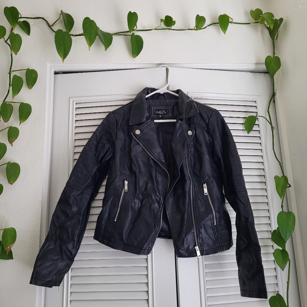 Forever 21 Midnight Black Leather Jacket